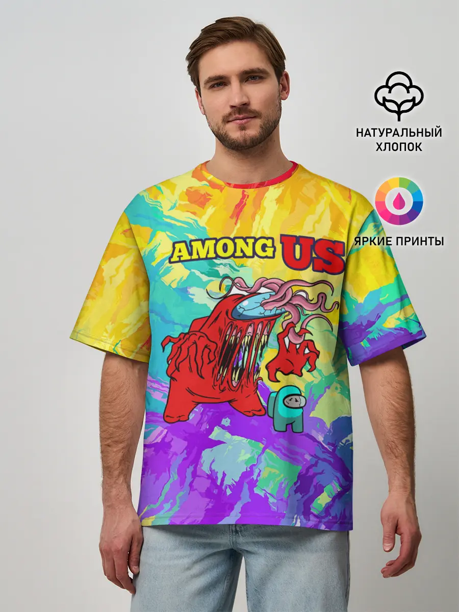 Мужская футболка оверсайз / Among Us