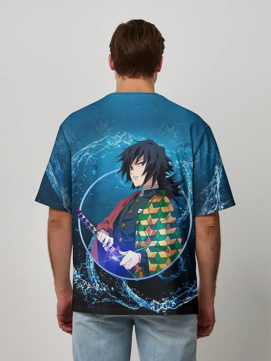 Мужская футболка оверсайз / Клинок, убивающий демонов