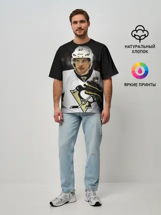 Мужская футболка оверсайз / Сидни Кросби
