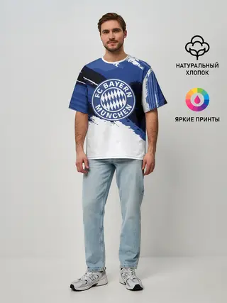 Мужская футболка оверсайз / BAYERN MUNCHEN SPORT STYLE