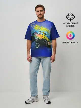 Мужская футболка оверсайз / Hot Wheels. Хот Вилс