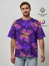 Мужская футболка оверсайз / БАБОЧКИ ПАТТЕРН | BUTTERFLY PATTERN