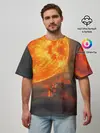 Мужская футболка оверсайз / РАДИАЦИОННОЕ СОЛНЦЕ