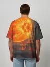 Мужская футболка оверсайз / РАДИАЦИОННОЕ СОЛНЦЕ
