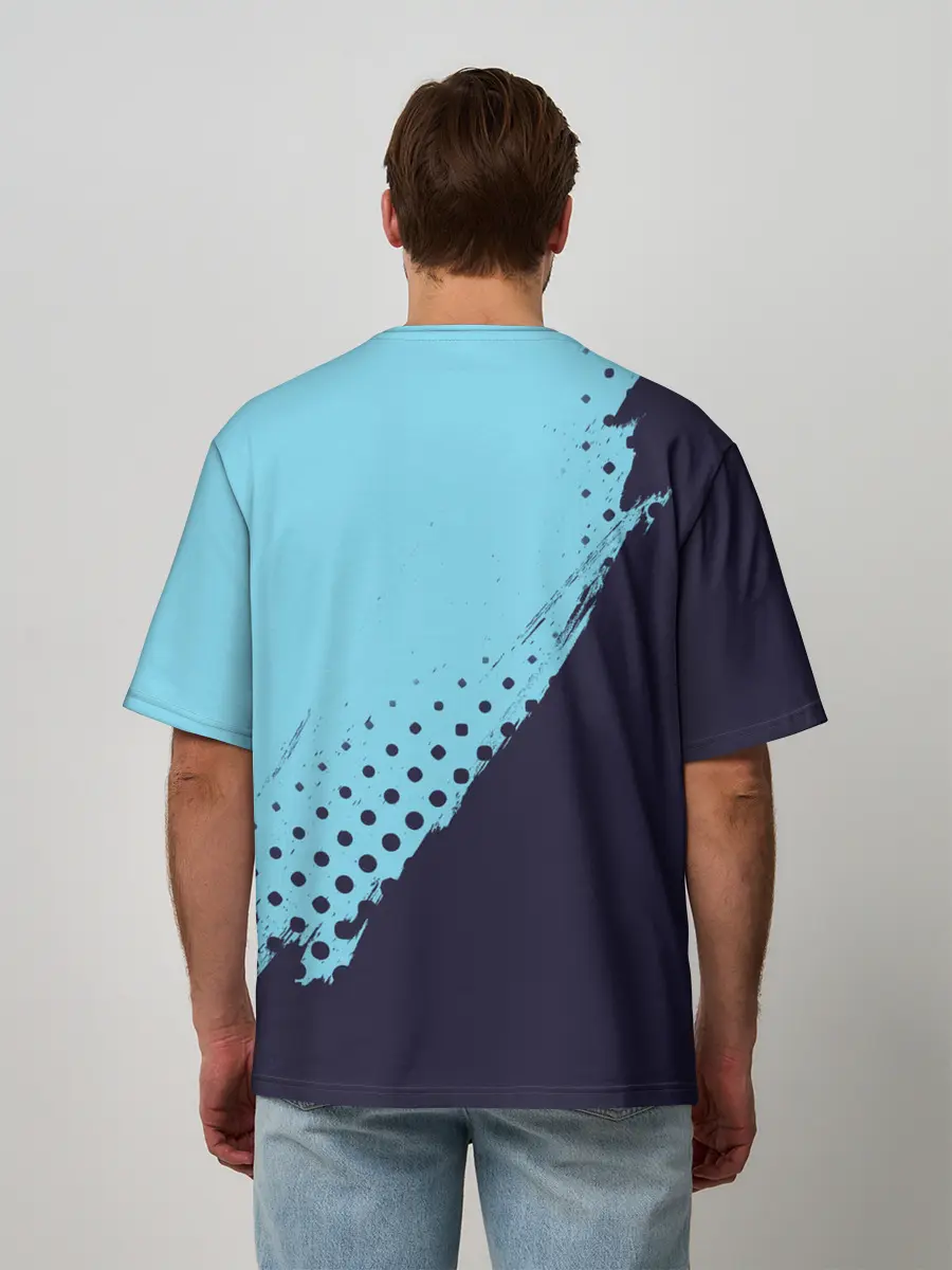 Мужская футболка оверсайз / AMONG US - Черный Котик