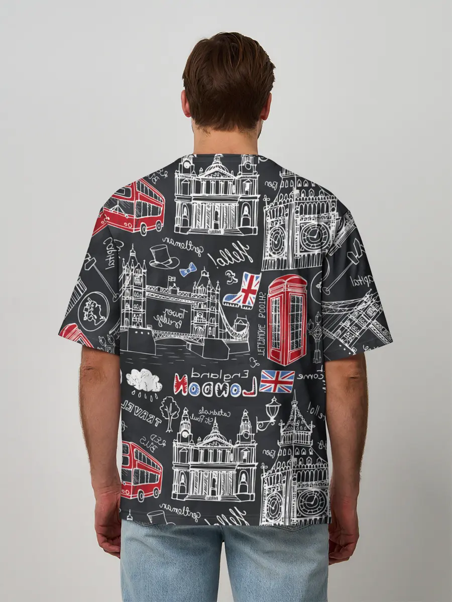 Мужская футболка оверсайз / Лондон