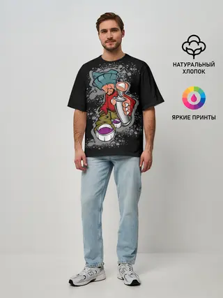 Мужская футболка оверсайз / Граффити