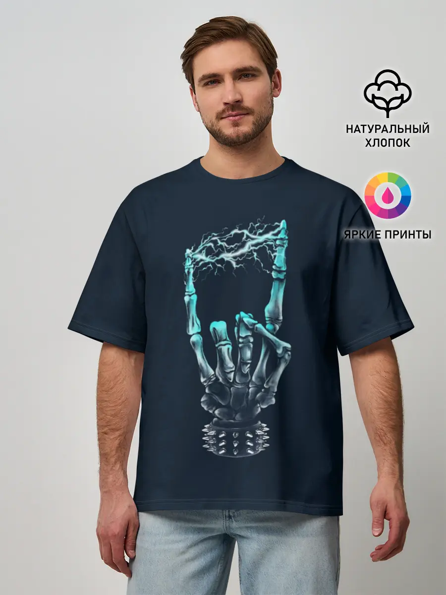 Мужская футболка оверсайз / Rock