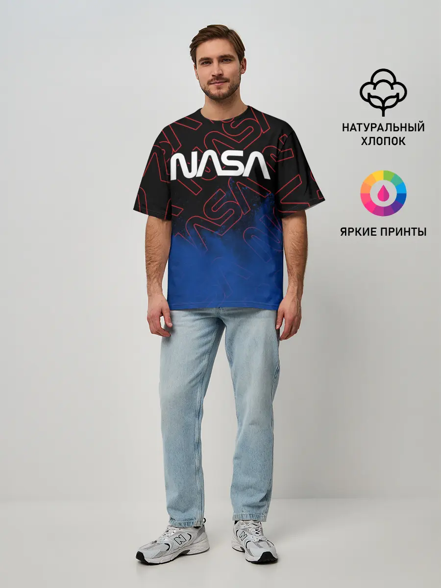 Мужская футболка оверсайз / NASA / НАСА