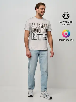 Мужская базовая футболка / BTS