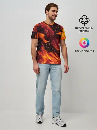 Мужская базовая футболка / ЯЗЫКИ ПЛАМЕНИ