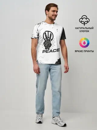 Мужская базовая футболка / Peace | Мир