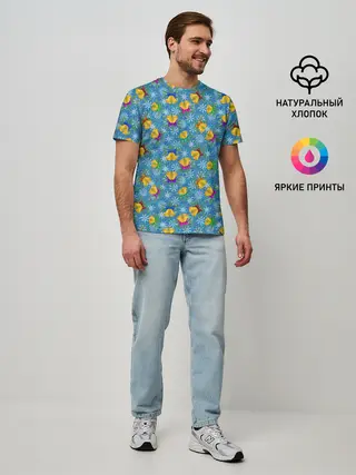 Мужская базовая футболка / Праздничные Колокольчики