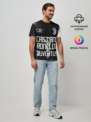 Мужская базовая футболка / КРИШТИАНУ РОНАЛДУ / ЮВЕНТУС
