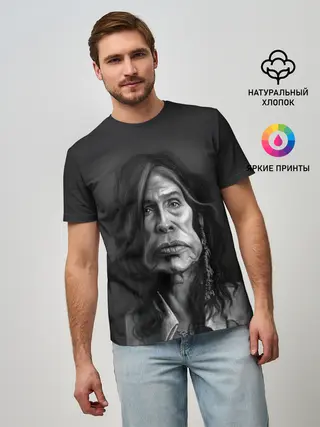 Мужская базовая футболка / Steven Tyler | AEROSMITH