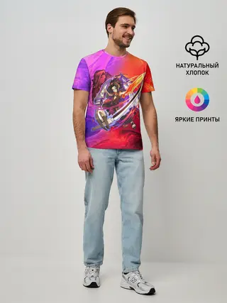 Мужская базовая футболка / Шаман Кинг | Йо Асакура