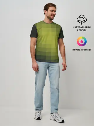 Мужская базовая футболка / Милитари мозаика