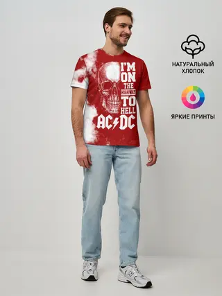 Мужская базовая футболка / Im on the highway to hell AC/DC