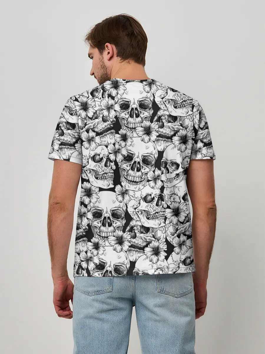 Мужская базовая футболка / Черепа
