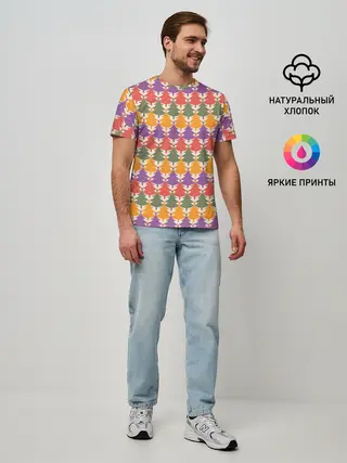 Мужская базовая футболка / Ёлочки