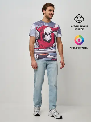 Мужская базовая футболка / Скелет