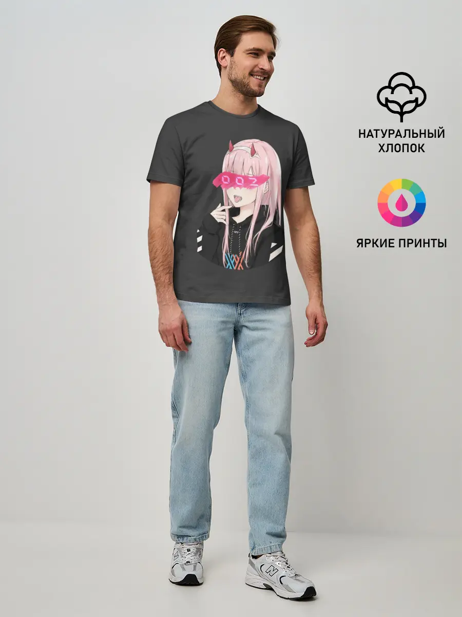 Мужская базовая футболка / Zero Two