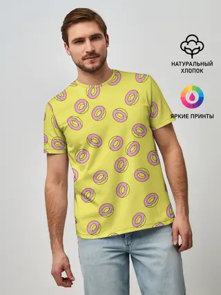 Мужская базовая футболка / Пончики Донатс.