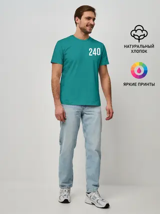 Мужская базовая футболка / Игра в кальмара: Чи Ён 240