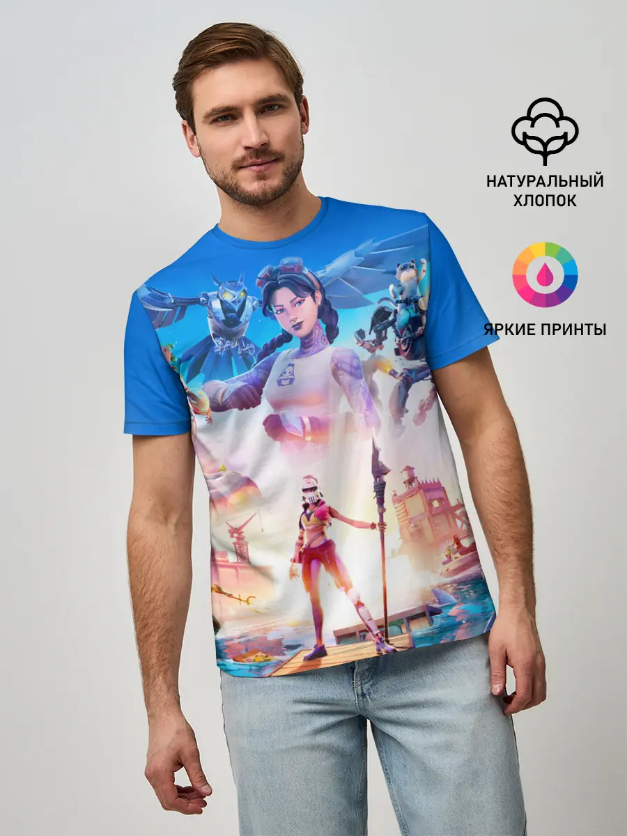 Мужская базовая футболка / ФОРТНАЙТ 3 СЕЗОН