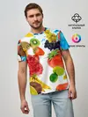 Мужская базовая футболка / фрукты