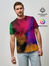 Мужская базовая футболка / Цветные Разводы