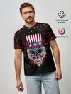 Мужская базовая футболка / Американский череп | American Skull