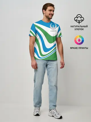 Мужская базовая футболка / Узбекистан