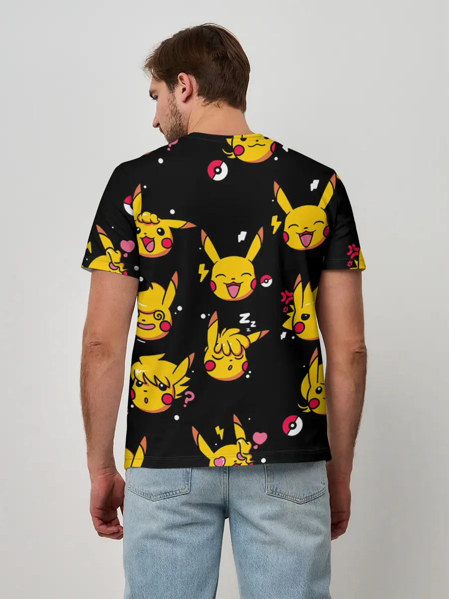 Мужская базовая футболка / Пикачу Эмоции