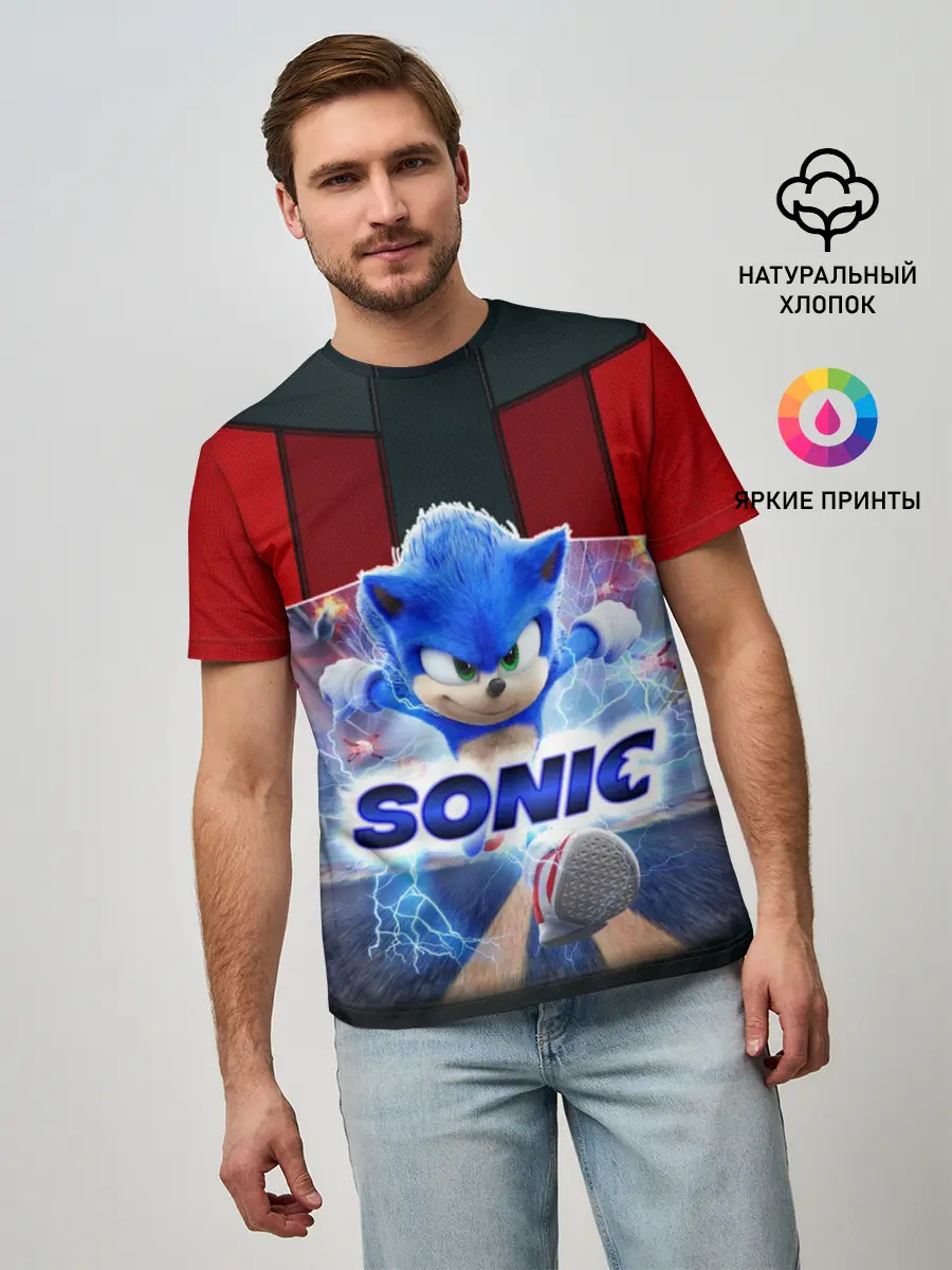 Мужская базовая футболка / Соник 2020