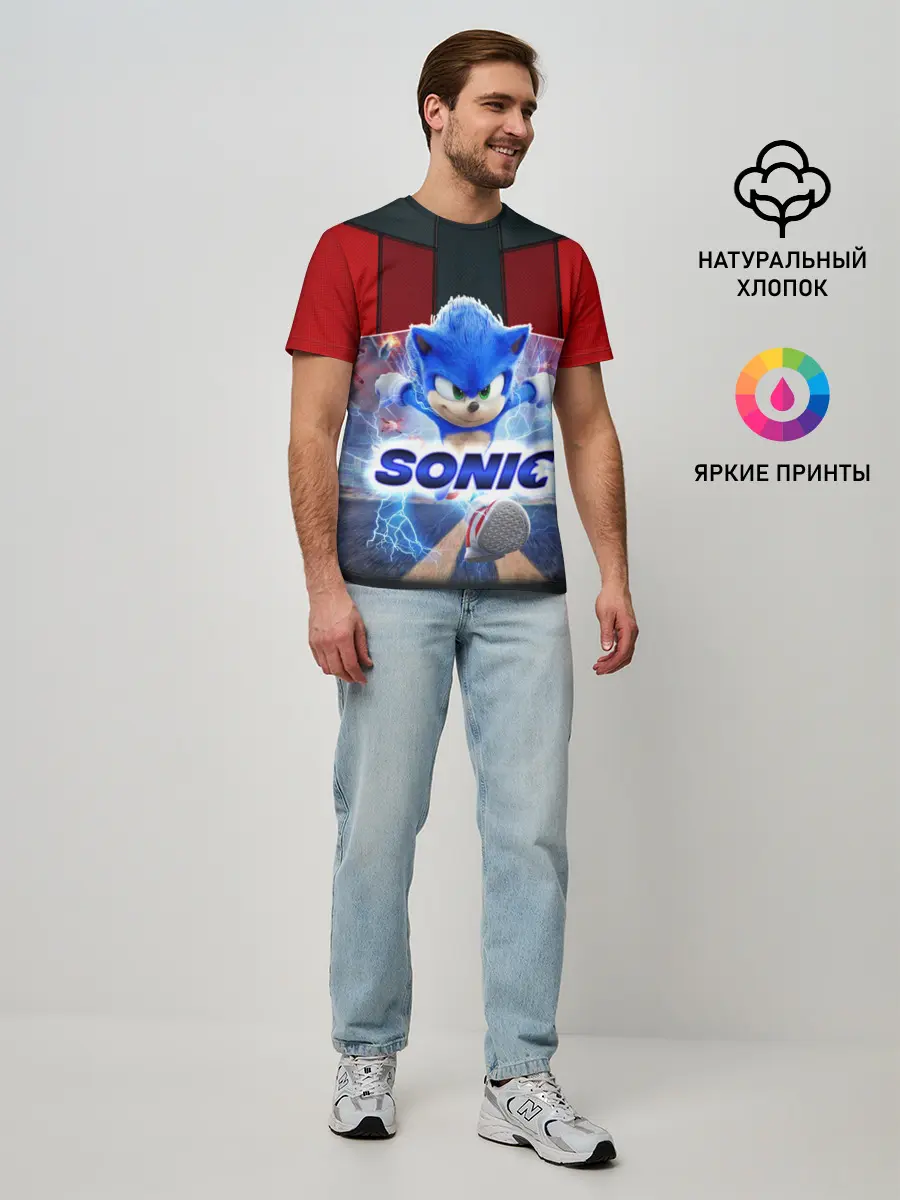 Мужская базовая футболка / Соник 2020