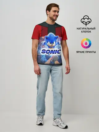 Мужская базовая футболка / Соник 2020
