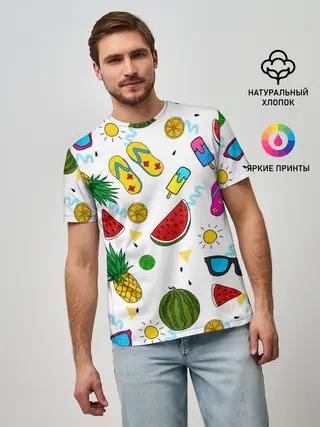 Мужская базовая футболка / Летняя