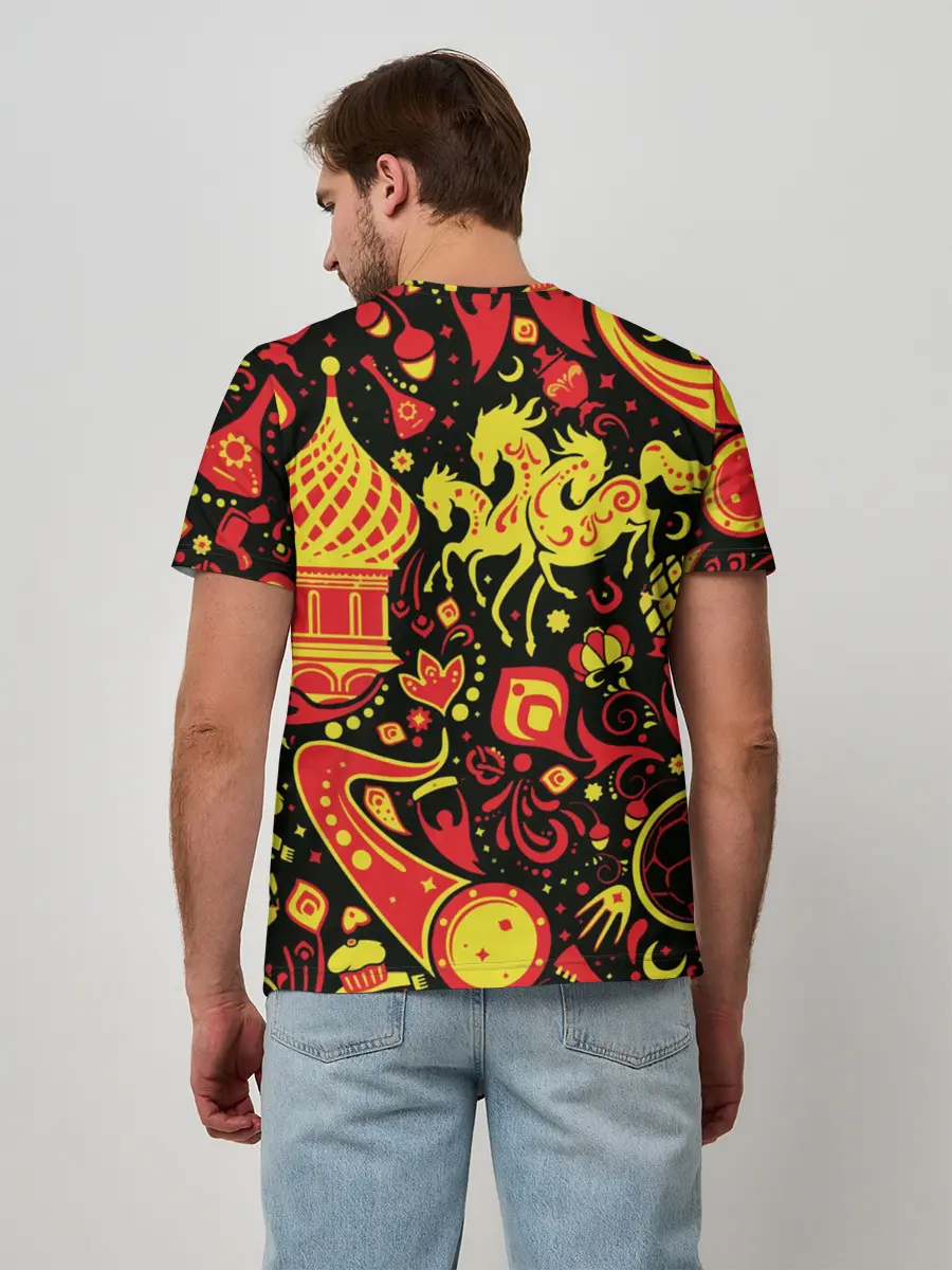 Мужская базовая футболка / Орнамент - Россия