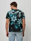 Мужская базовая футболка / Космические снежинки