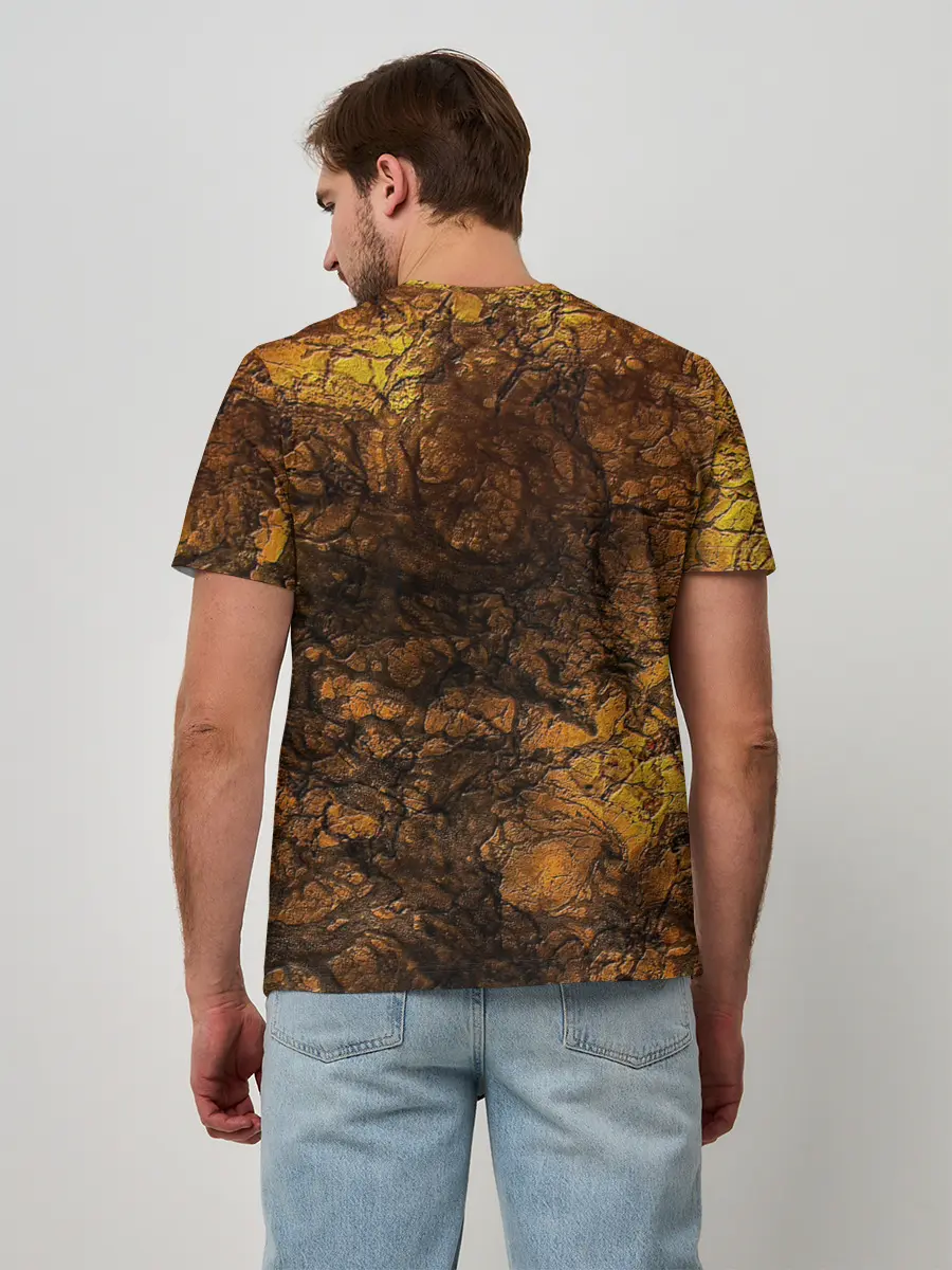 Мужская базовая футболка / Абстрактный узор текстура