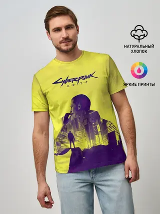 Мужская базовая футболка / Cyberpunk 2077