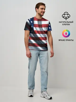 Мужская базовая футболка / Символика Америки
