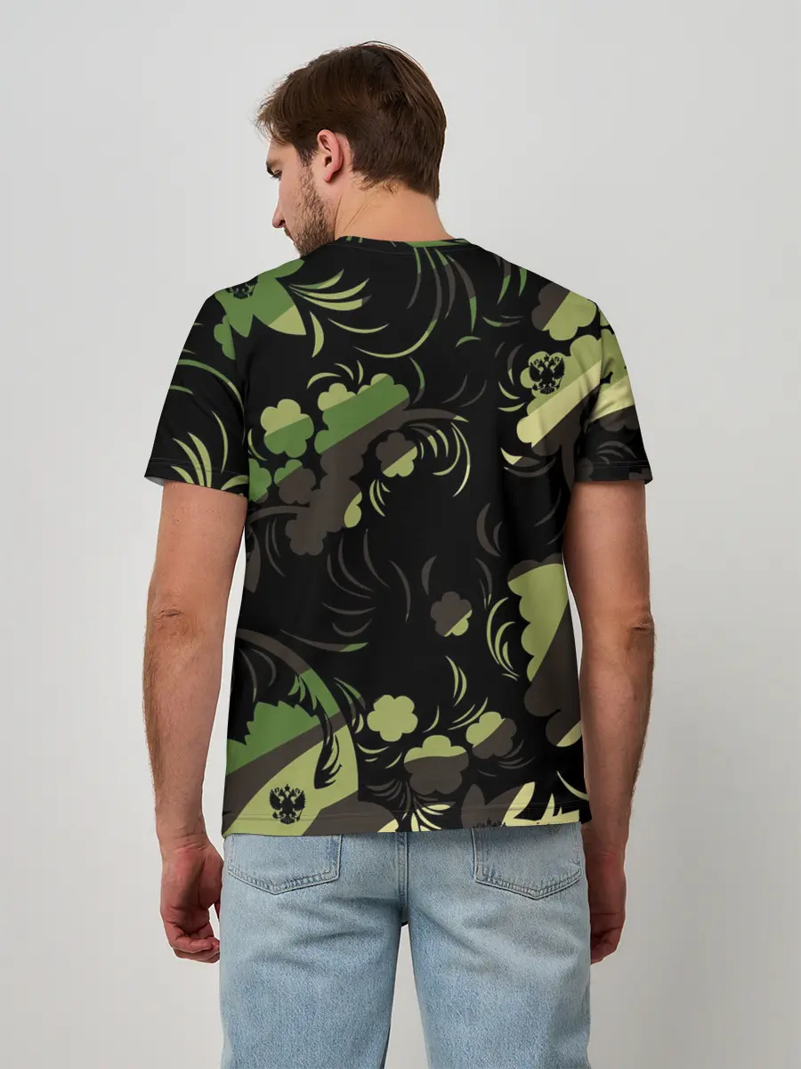 Мужская базовая футболка / Russia | Камуфляж