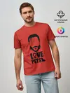 Мужская базовая футболка / Love pets