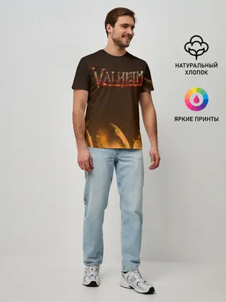 Мужская базовая футболка / Valheim: Вальхейм выживание.