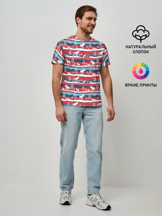 Мужская базовая футболка / Merry Christmas