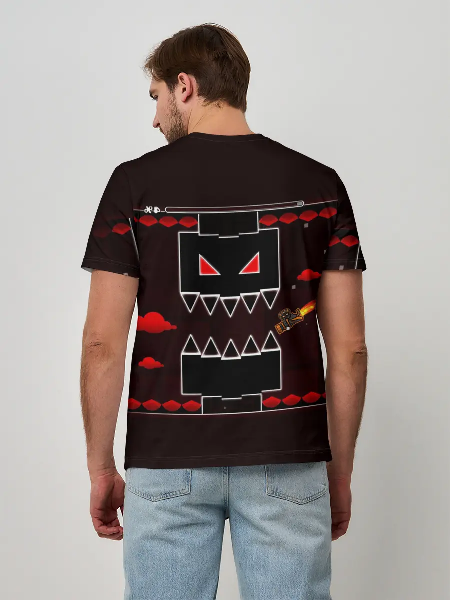 Мужская базовая футболка / Geometry Dash game