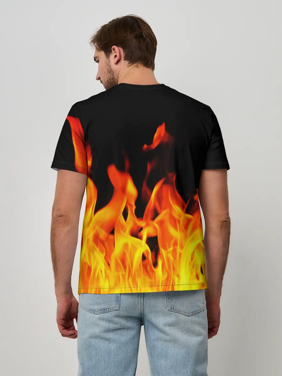Мужская базовая футболка / ОГНЕННЫЙ