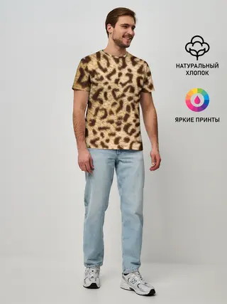 Мужская базовая футболка / Леопард